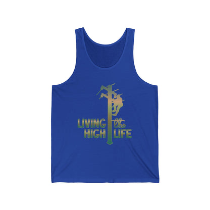 Lineman T-shirt - living the high life - copper patina