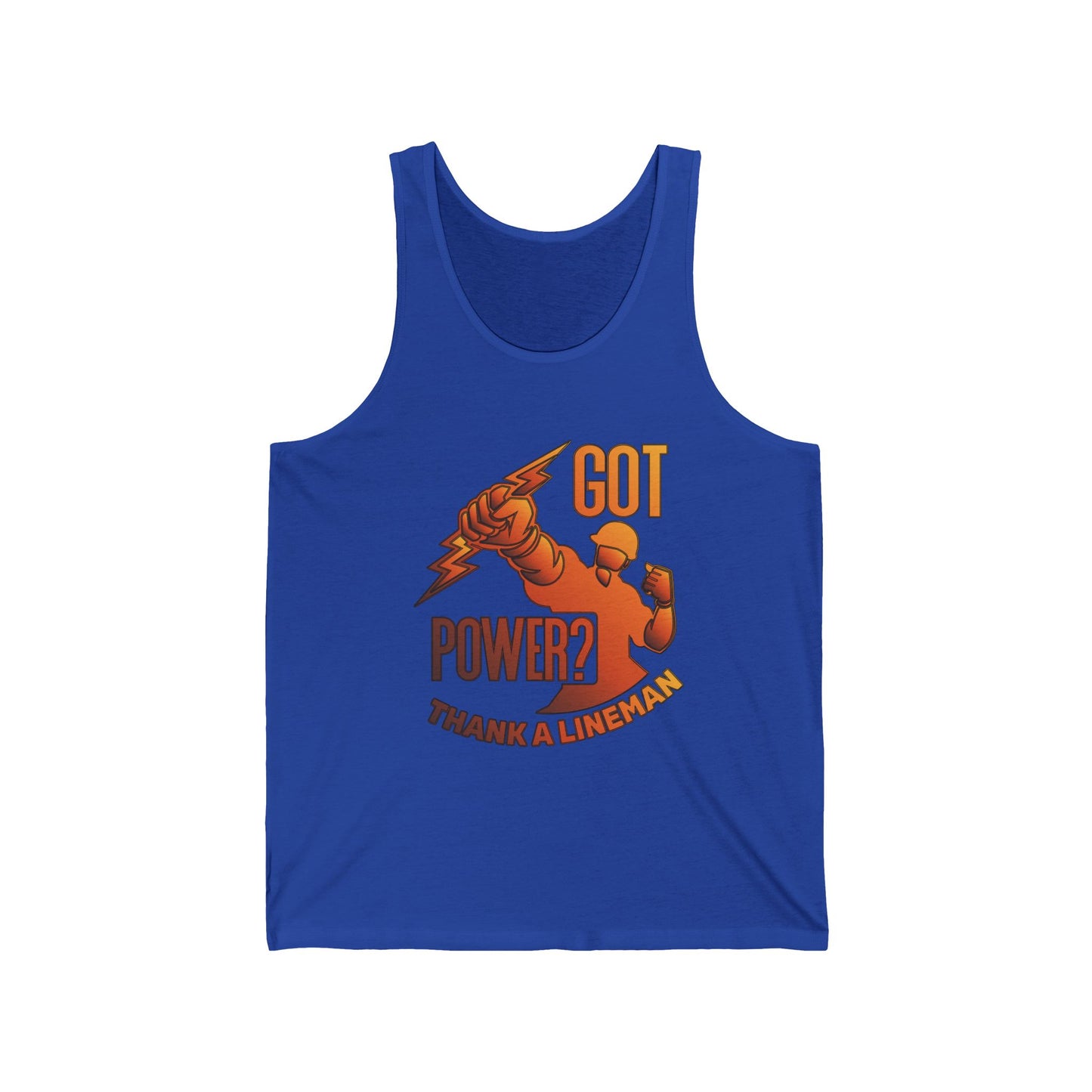 Lineman Tank - Got Power Thank A Lineman - sky 24