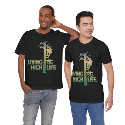 Lineman T-shirt - living the high life - copper patina