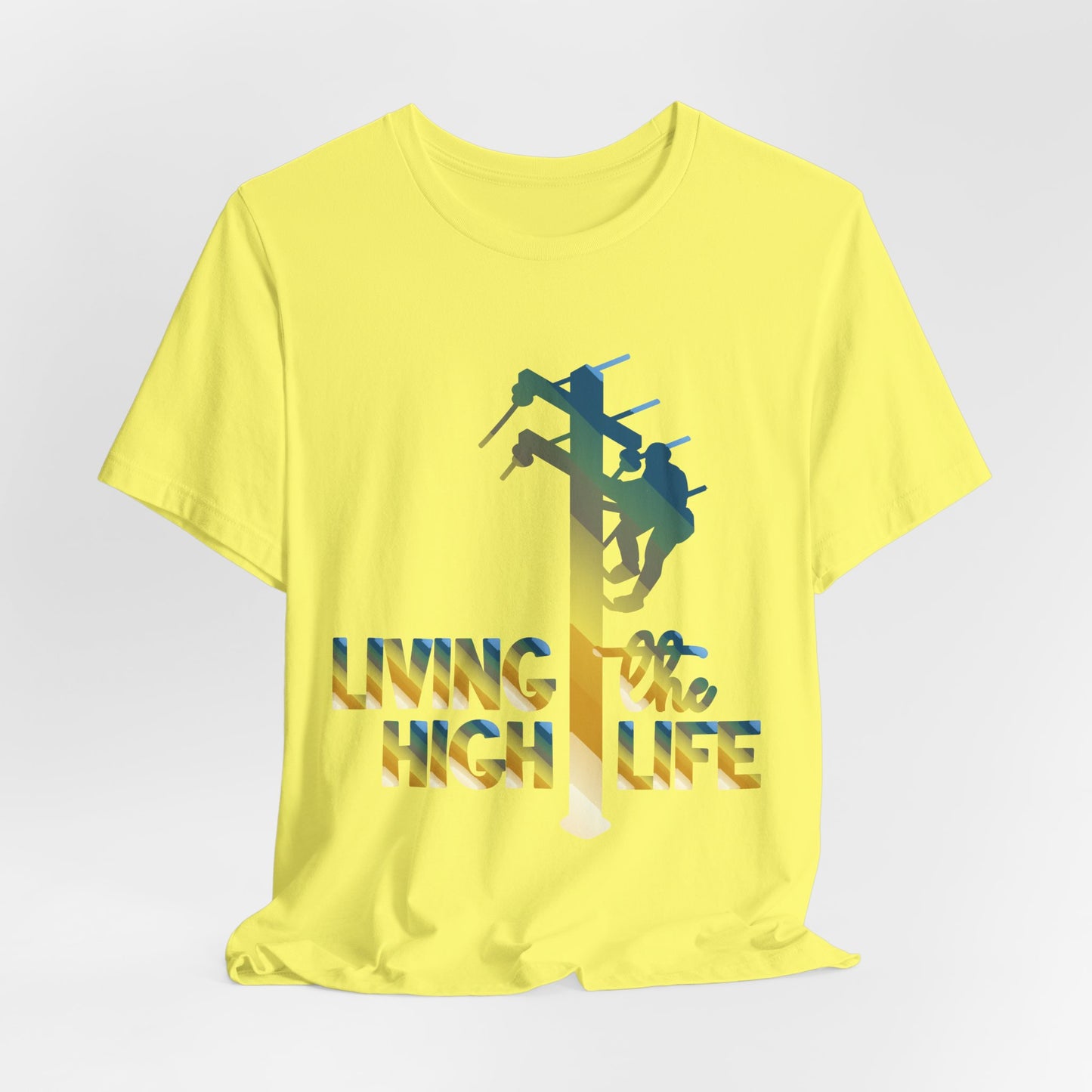 Lineman T-shirt - living the high life - colored chrome