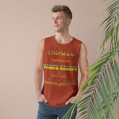 Lineman Tank - Power Ranger job title gradient