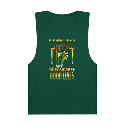 Lineman Tank - High Voltage Humor Shockingly Good Lines-gradient