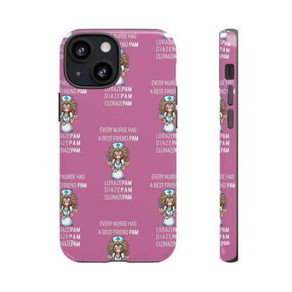 Nurse iPhone Tough Case - Every Nurse Has a Friend Named PAM Design (4) - Light Pink