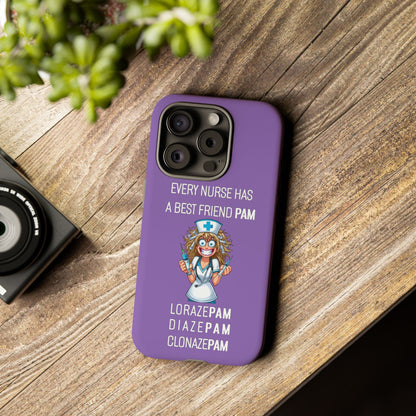 Nurse iPhone Tough Case - Every Nurse Has a Friend Named PAM Design (4) - Light Purple