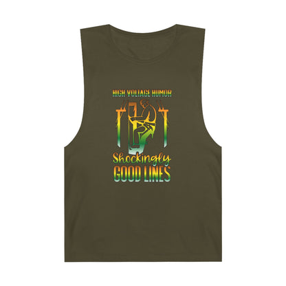 Lineman Tank - High Voltage Humor Shockingly Good Lines-gradient