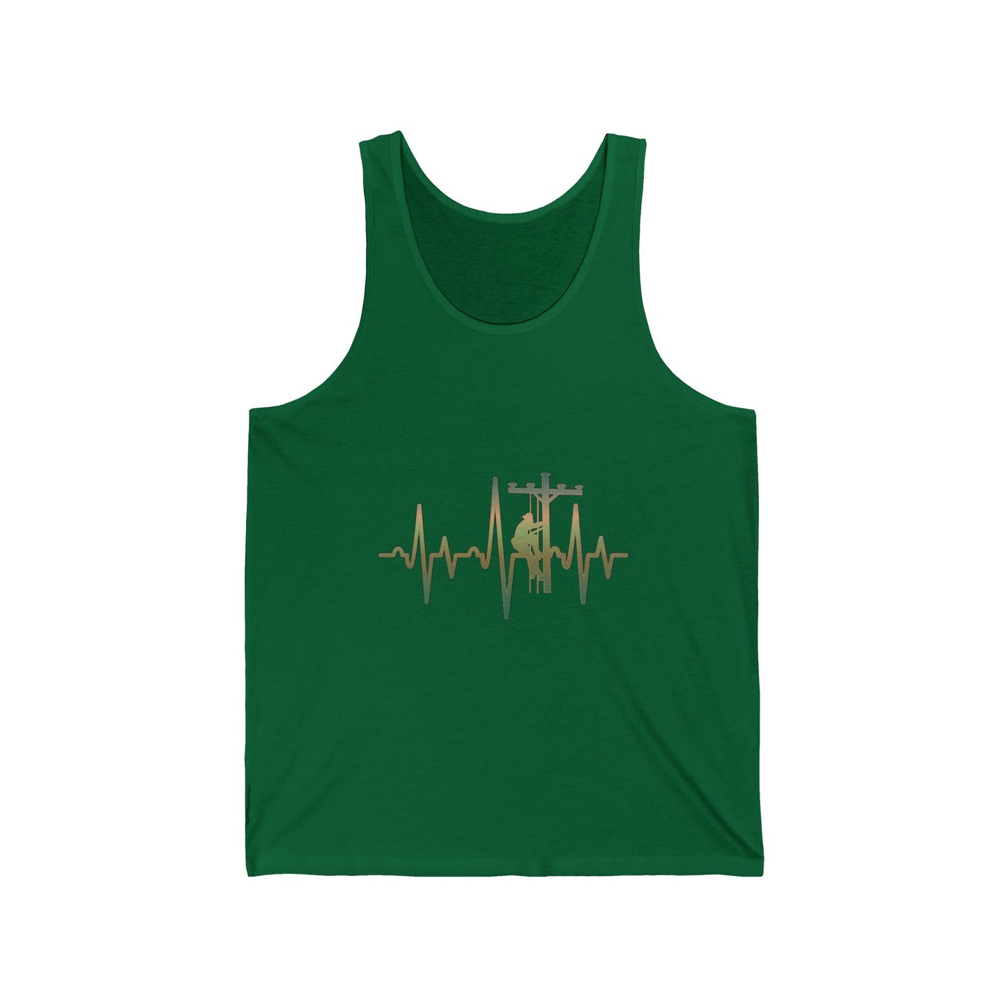Lineman Tank - Lineman Heartbeat - copper patina