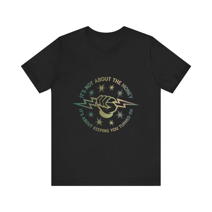 Lineman T-shirt - Its Not About The Money-copper patina