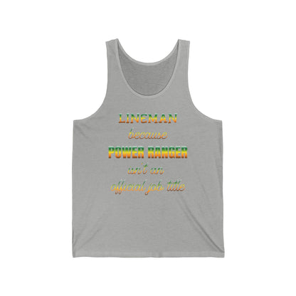 Lineman Tank - Power Ranger job title gradient
