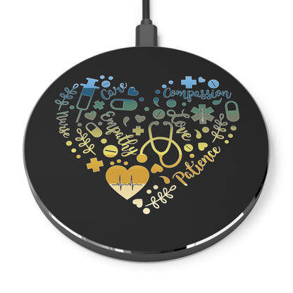Nurse Heart Wireless Charger | Fast Charging Pad for Healthcare Professionals