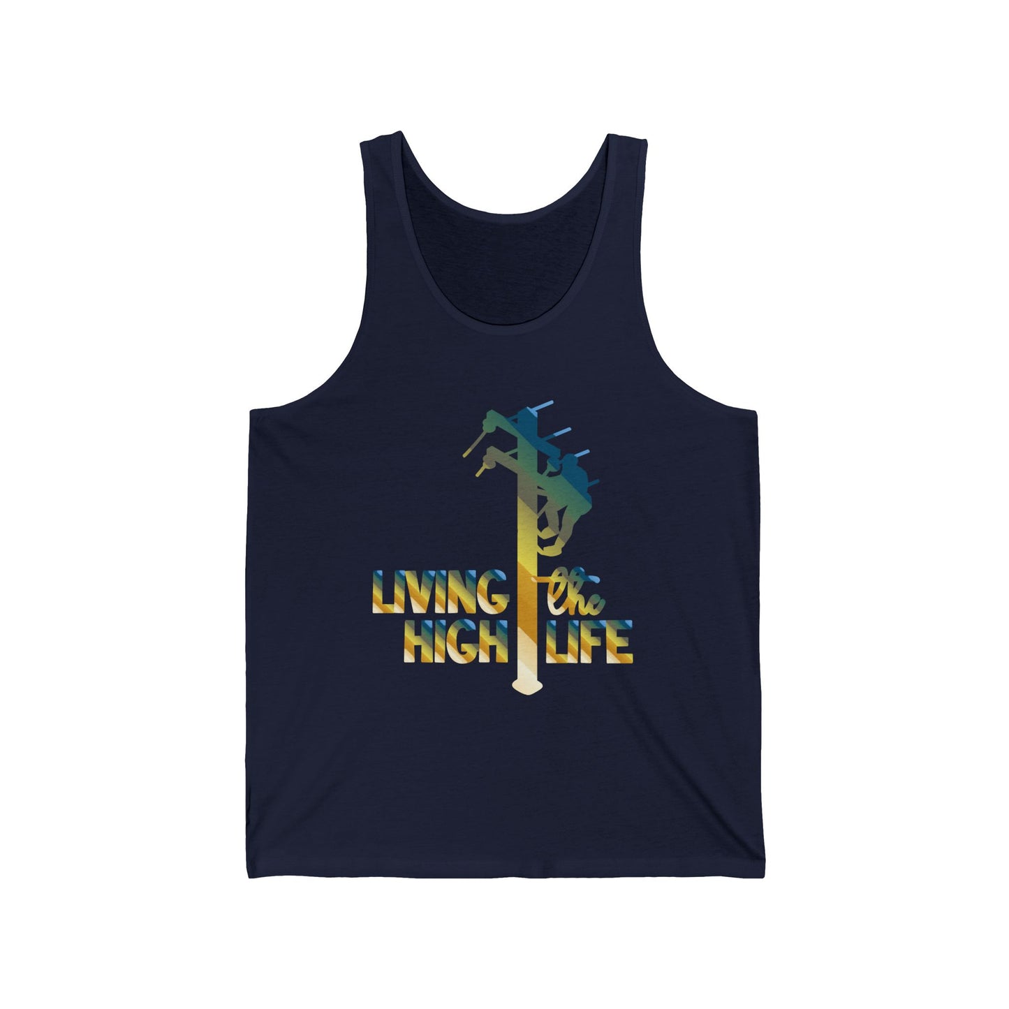 Lineman T-shirt - living the high life - colored chrome