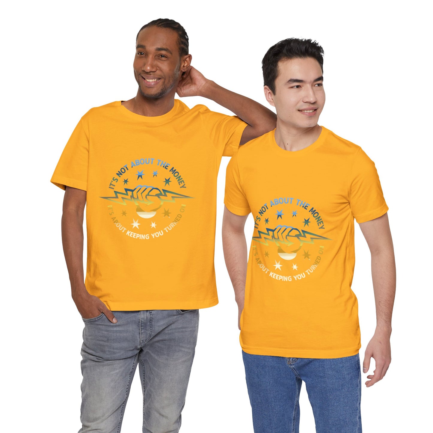 Lineman T-shirt - Its Not About The Money-colored chrome