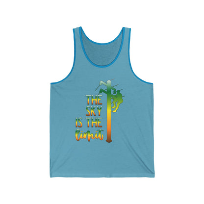 Lineman T-shirt - the-sky-is-the-limit-lineman gradient