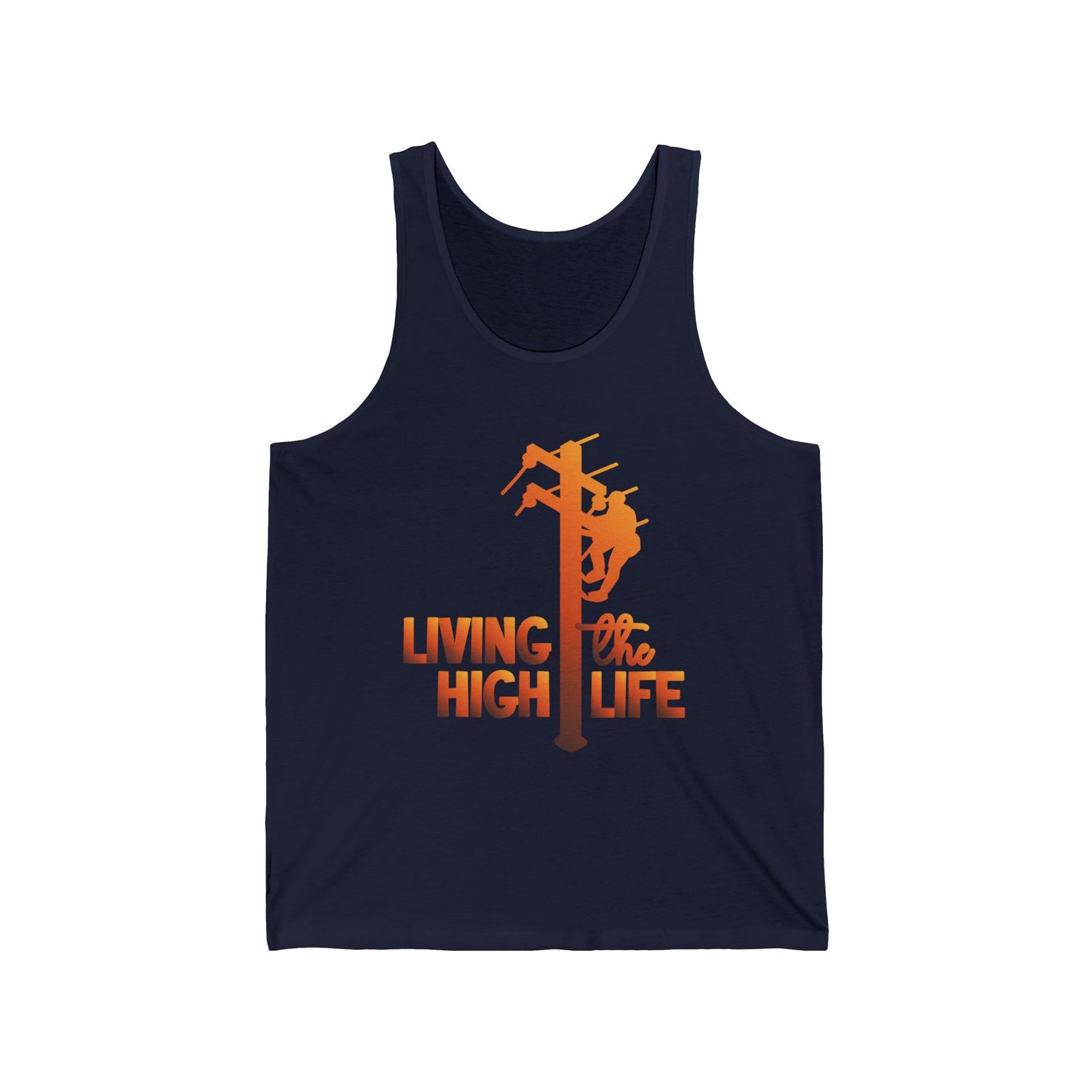 Lineman T-shirt - living the high life - sky 24