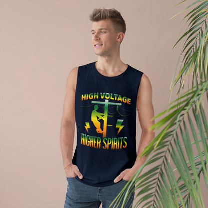 Lineman Tank - High Voltage Higher Spirits-gradient