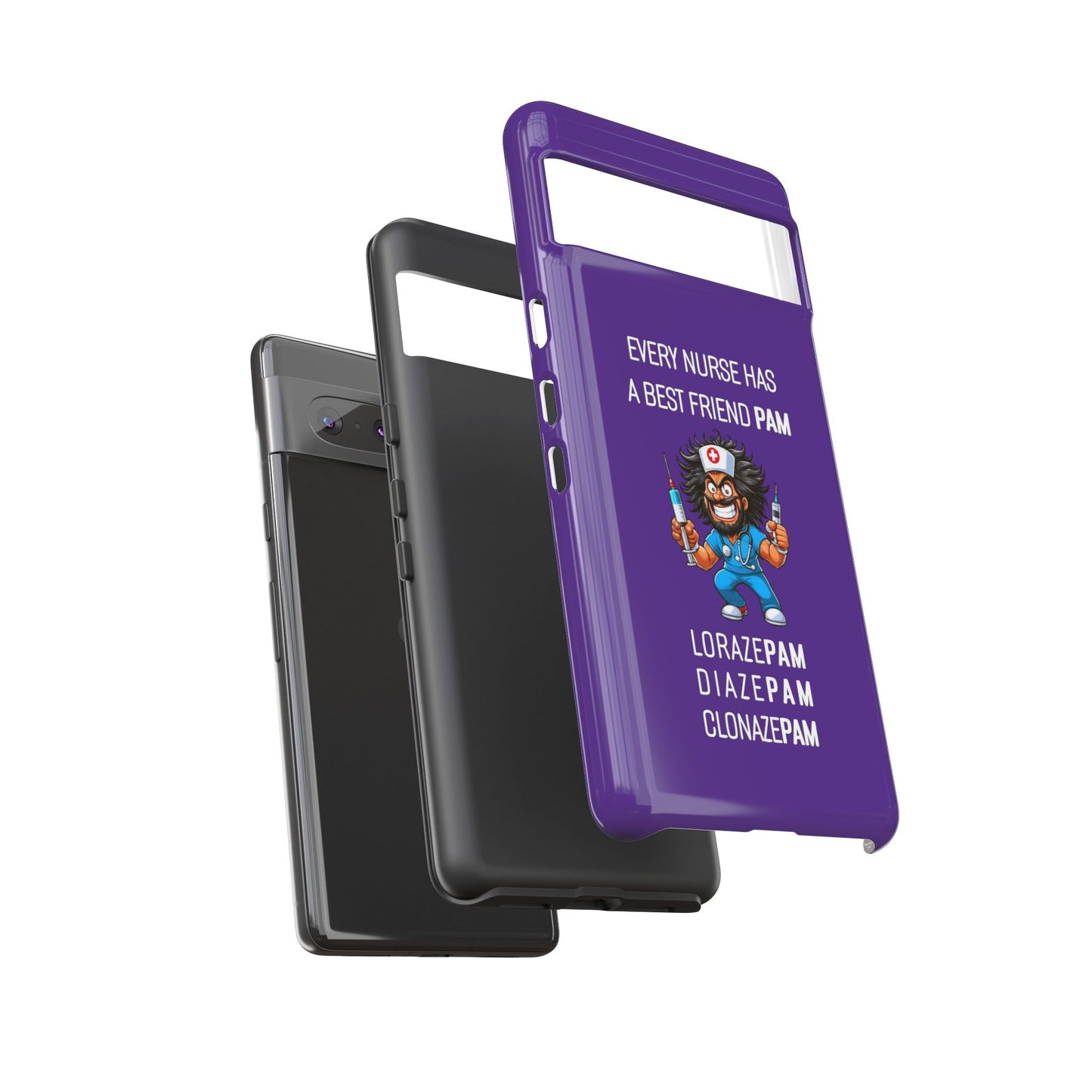 Nurse Google Pixel Tough Case - Every Nurse Has a Friend Named PAM Design (6) - Dark Purple