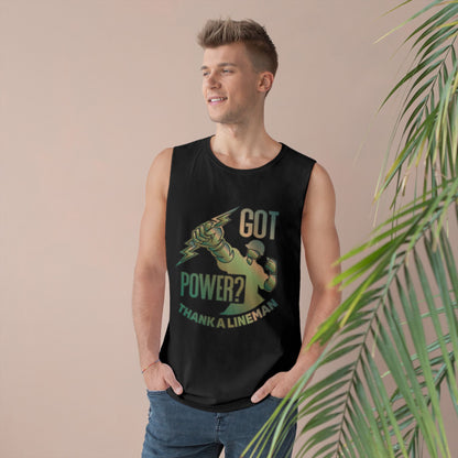 Lineman Tank - Got Power Thank A Lineman - copper patina