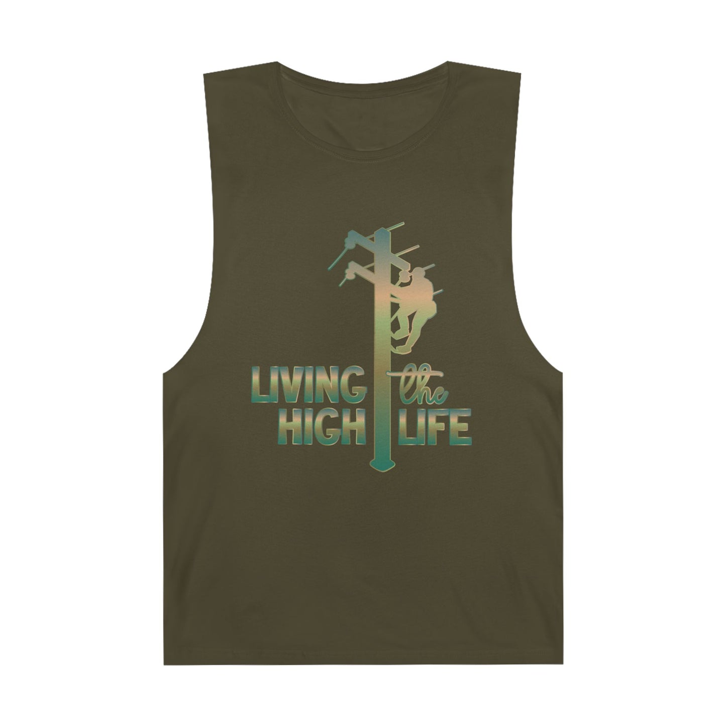 Lineman Tank - living the high life - copper patina
