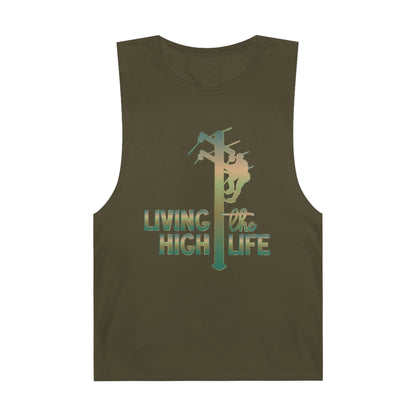 Lineman Tank - living the high life - copper patina