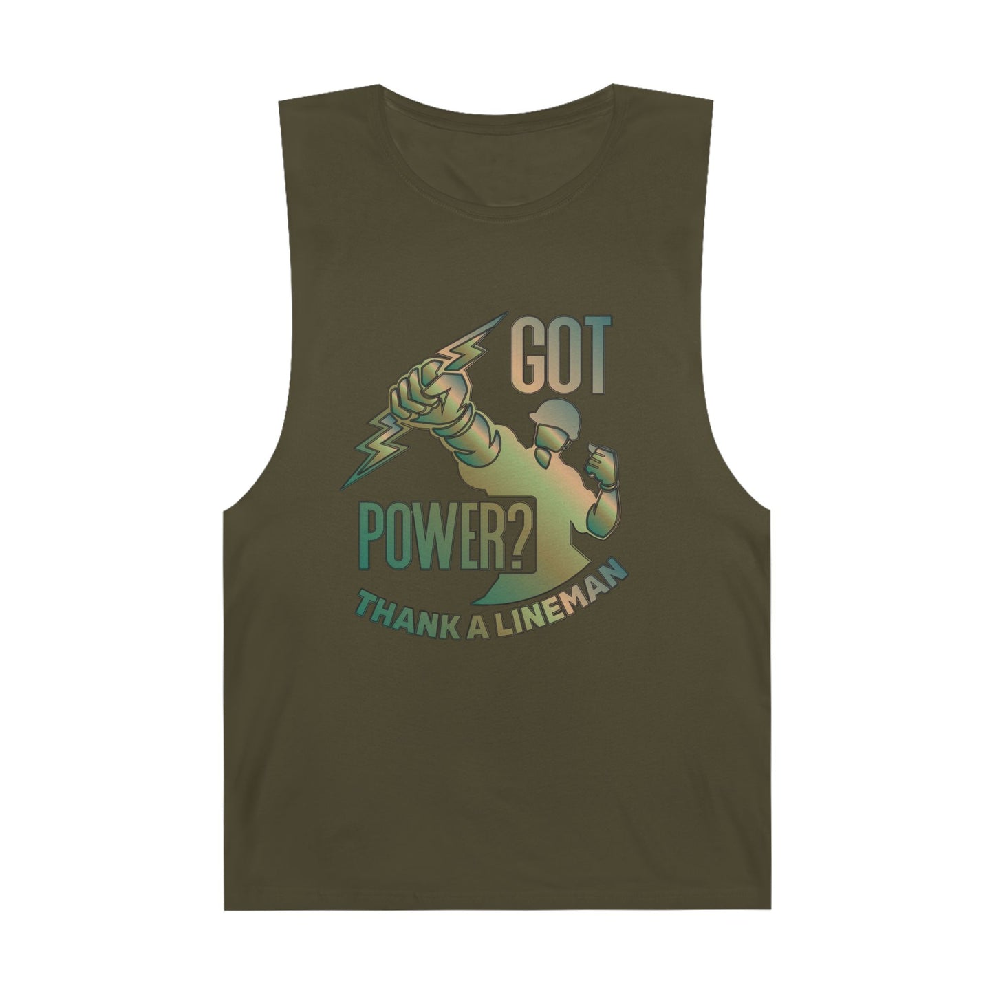 Lineman Tank - Got Power Thank A Lineman - copper patina