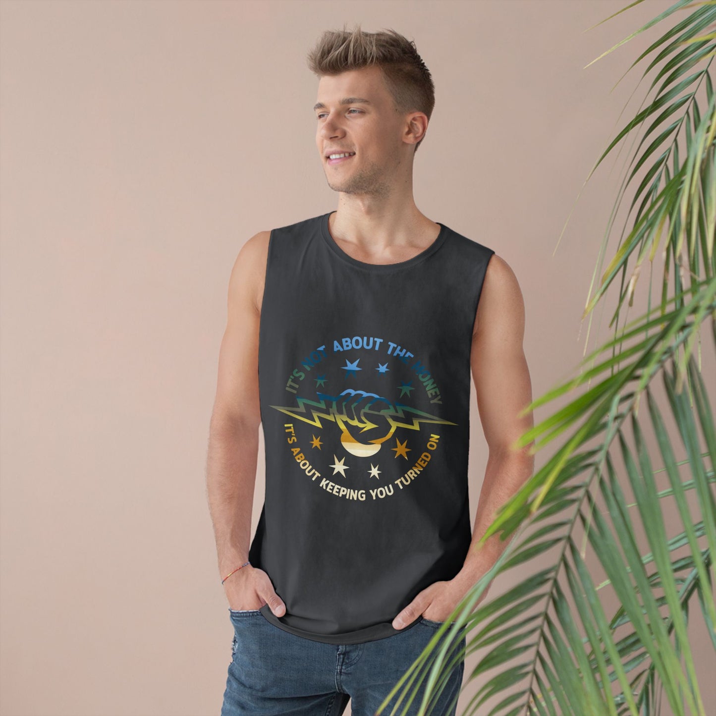 Lineman Tank - Its Not About The Money-colored chrome