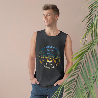 Lineman Tank - Its Not About The Money-colored chrome