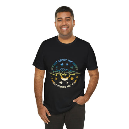 Lineman T-shirt - Its Not About The Money-colored chrome