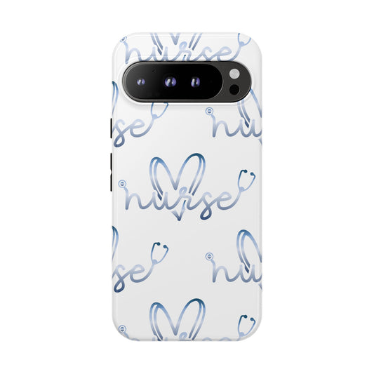 Google Pixel Tough Case - Nurse Stethoscope - White