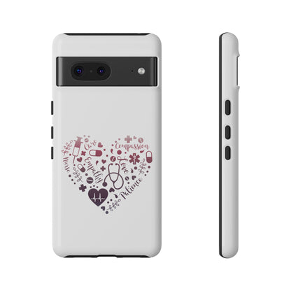 Google Pixel Tough Case - Monogram Heart 1 - White