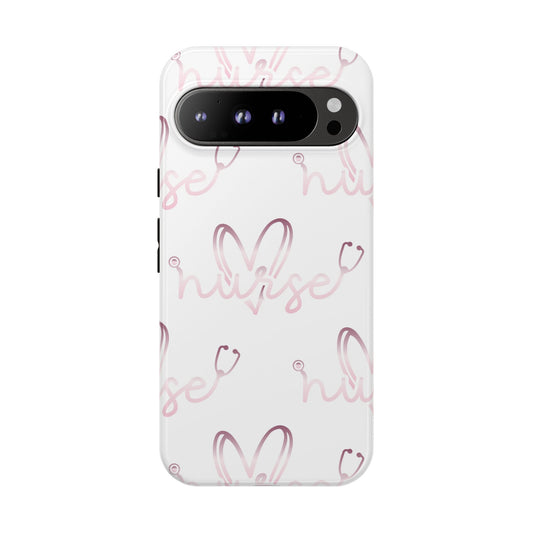 Google Pixel Tough Case - Nurse Stethoscope - White