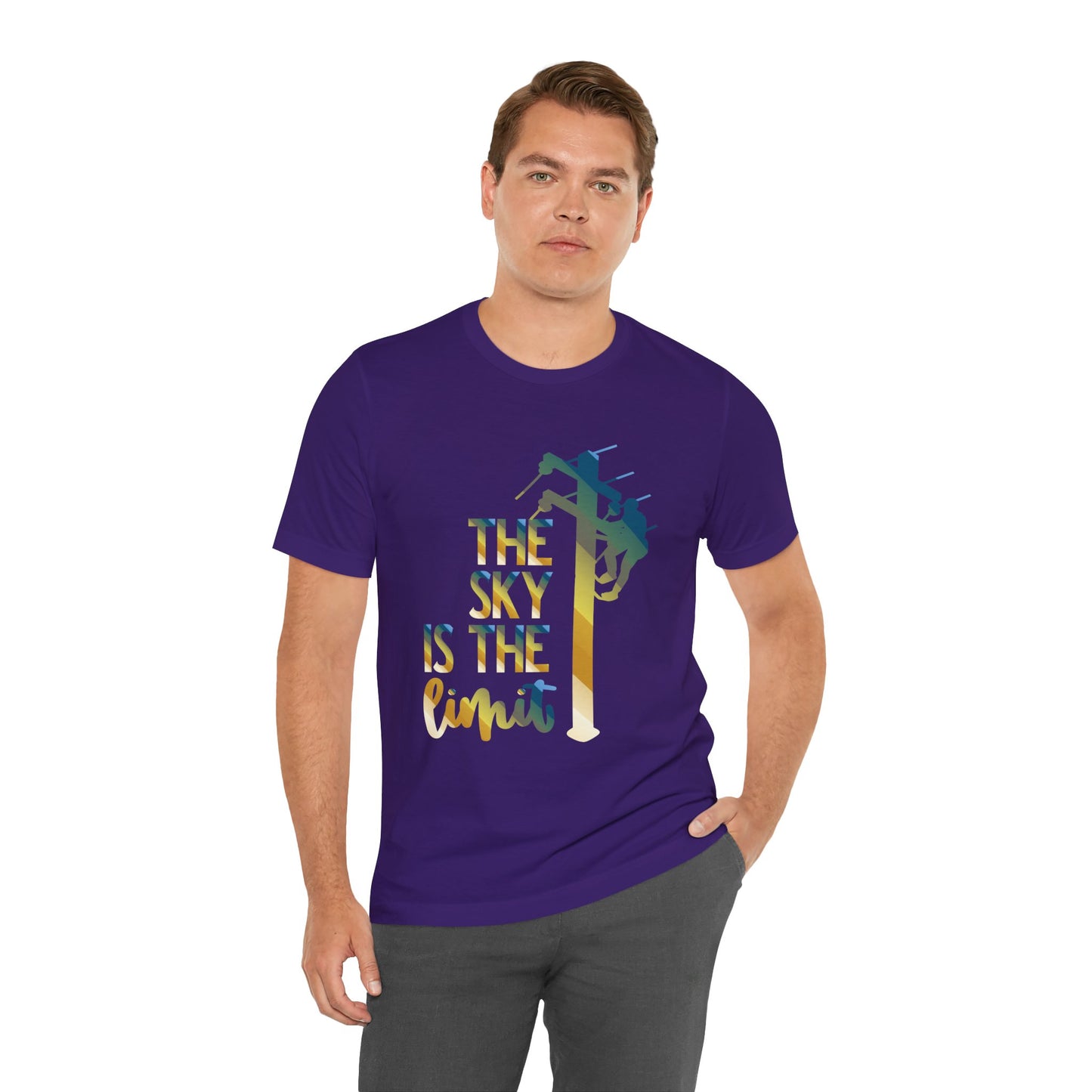 Lineman T-shirt - the-sky-is-the-limit-lineman colored chrome