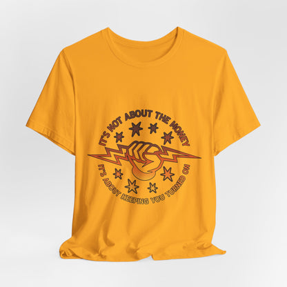 Lineman T-shirt - Its Not About The Money-sky 24