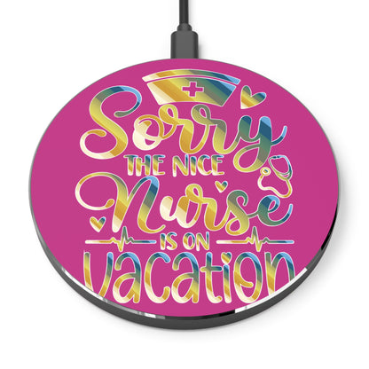 Nice Nurse Vacation Wireless Charger | Fast Charging Pad for Healthcare Professionals