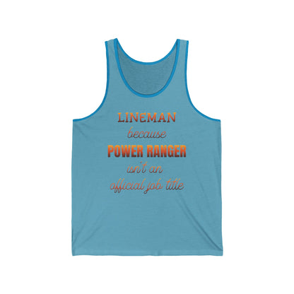 Lineman Tank - Power Ranger job title sky 24