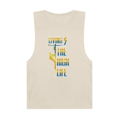 Lineman Tank - Living The High Life-colored chrome