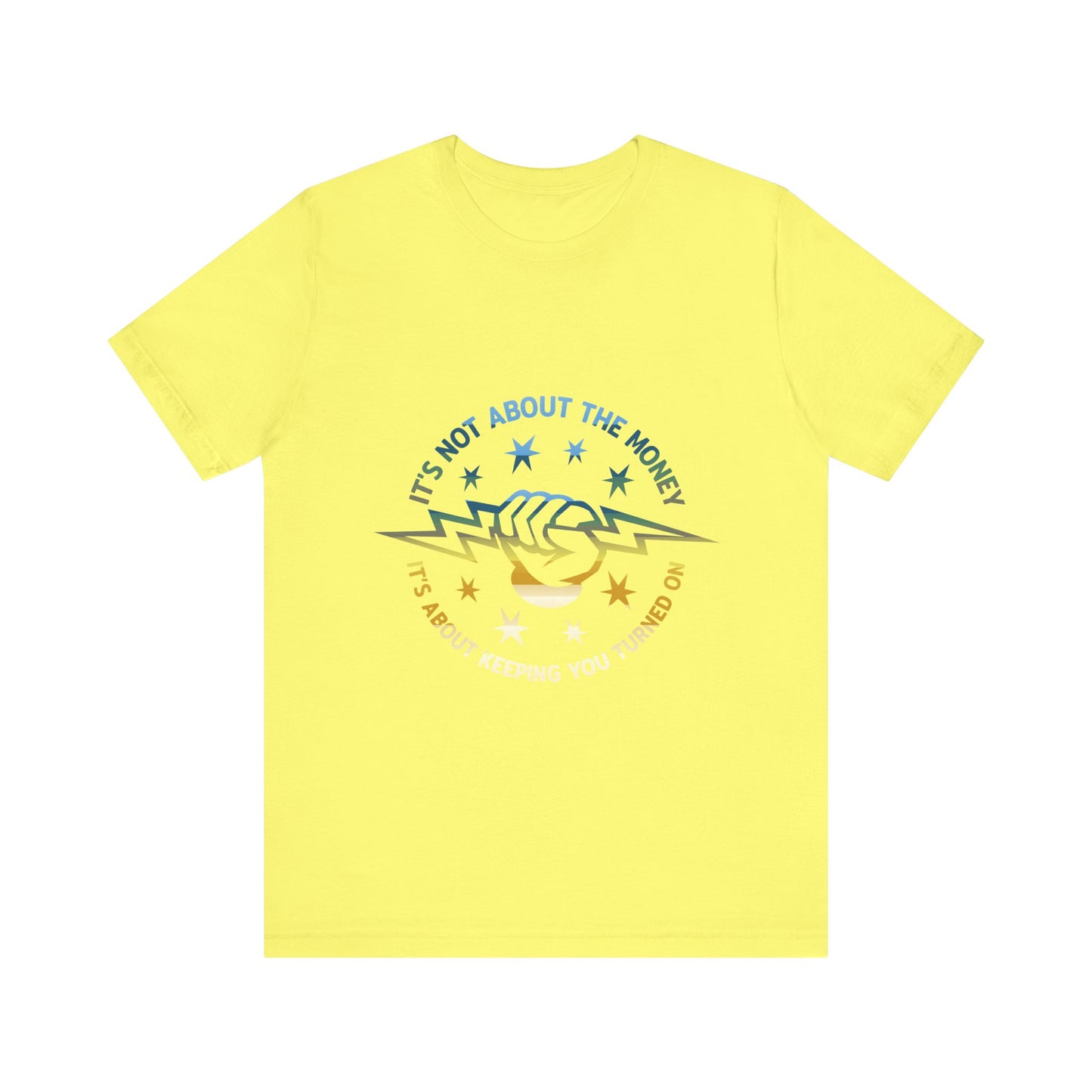 Lineman T-shirt - Its Not About The Money-colored chrome