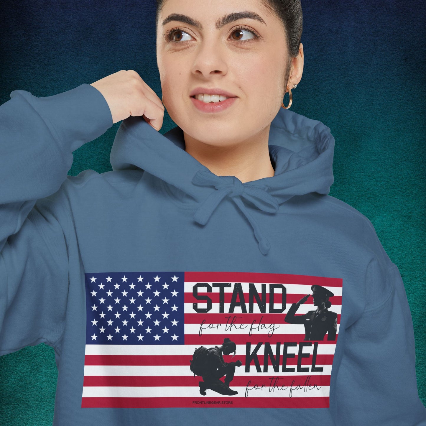 Comfort Colors Stand for the Flag, Kneel for the Fallen Hoodie (female)