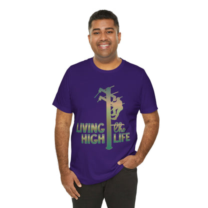 Lineman T-shirt - living the high life - copper patina