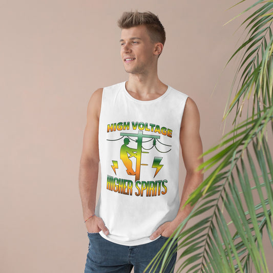 Lineman Tank - High Voltage Higher Spirits-gradient