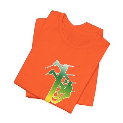Lineman T-shirt - living the high life - gradient