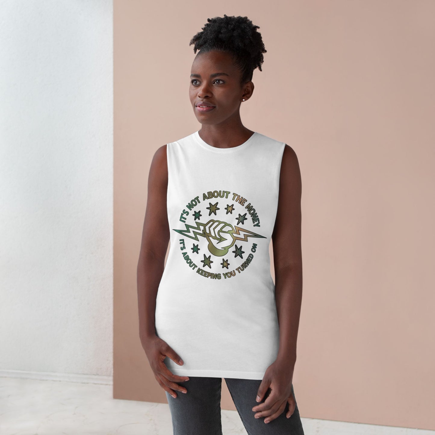 Lineman Tank - Its Not About The Money-copper patina