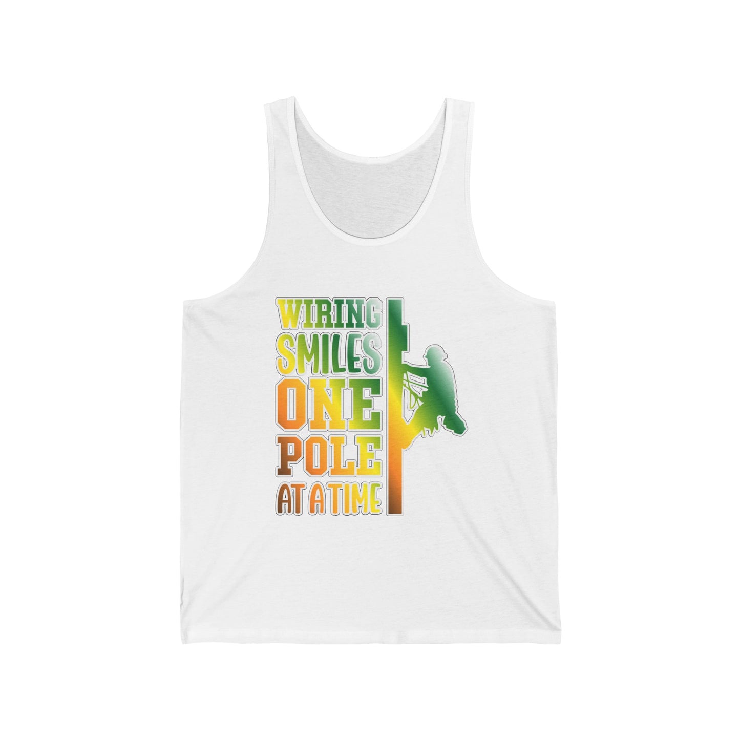Lineman T-shirt - Wiring Smiles One Pole At A Time-gradient