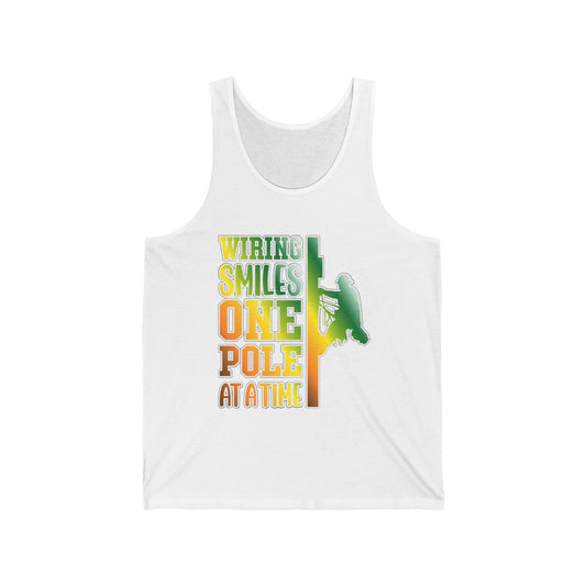Lineman T-shirt - Wiring Smiles One Pole At A Time-gradient