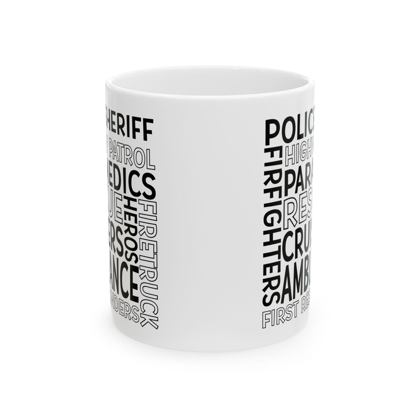 First Responder Subway Art Ceramic Mug, (11oz, 15oz)