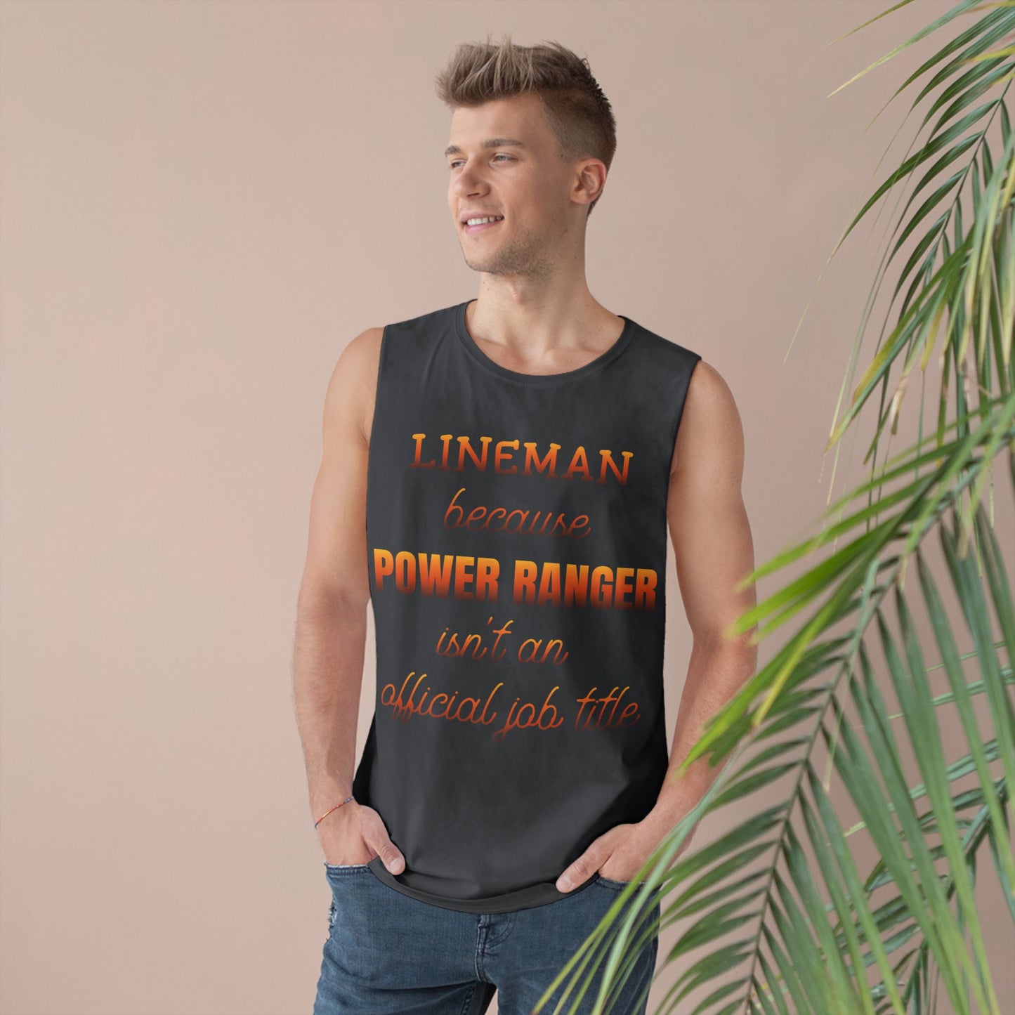 Lineman Tank - Power Ranger job title sky 24