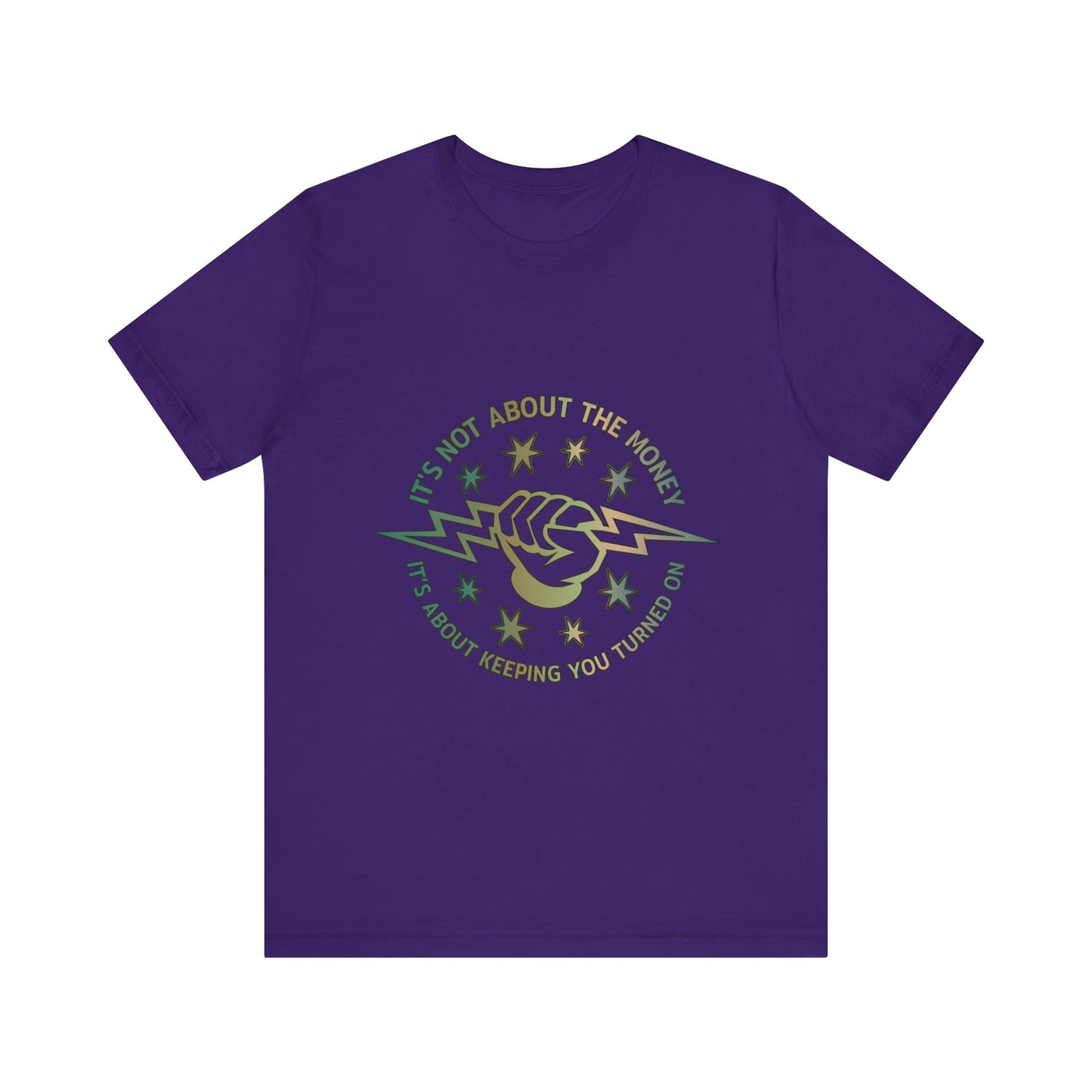 Lineman T-shirt - Its Not About The Money-copper patina