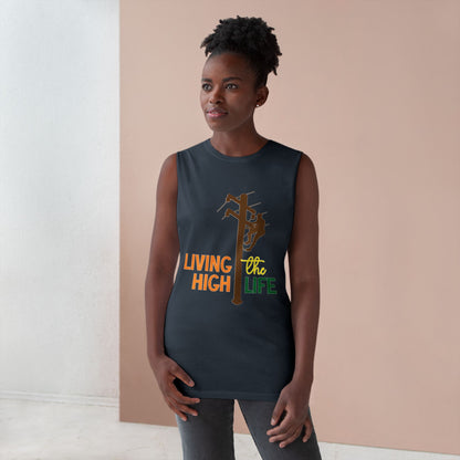 Lineman Tank - living the high life - color