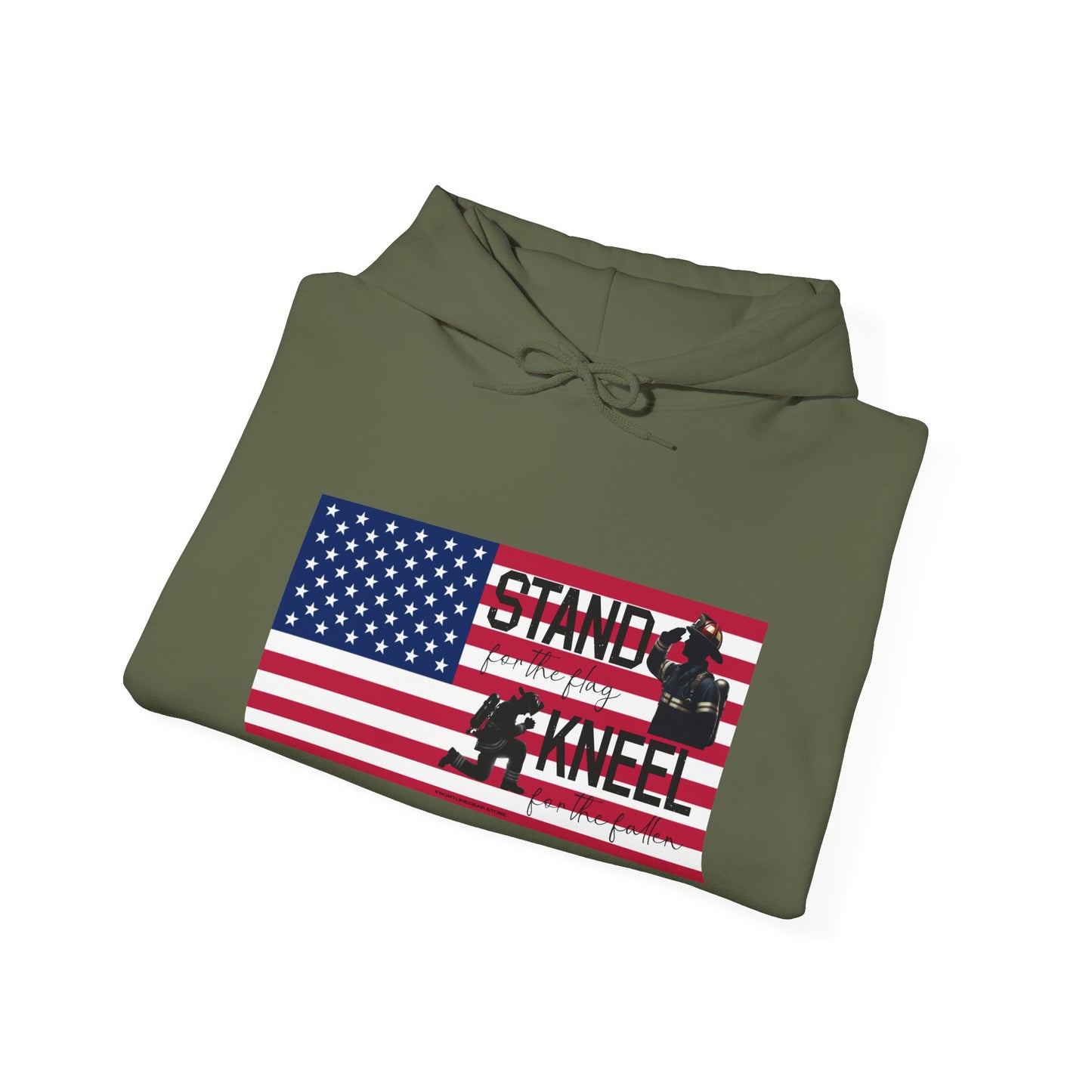 Gildan Stand for the Flag, Kneel for the Fallen Hoodie - fire fighter