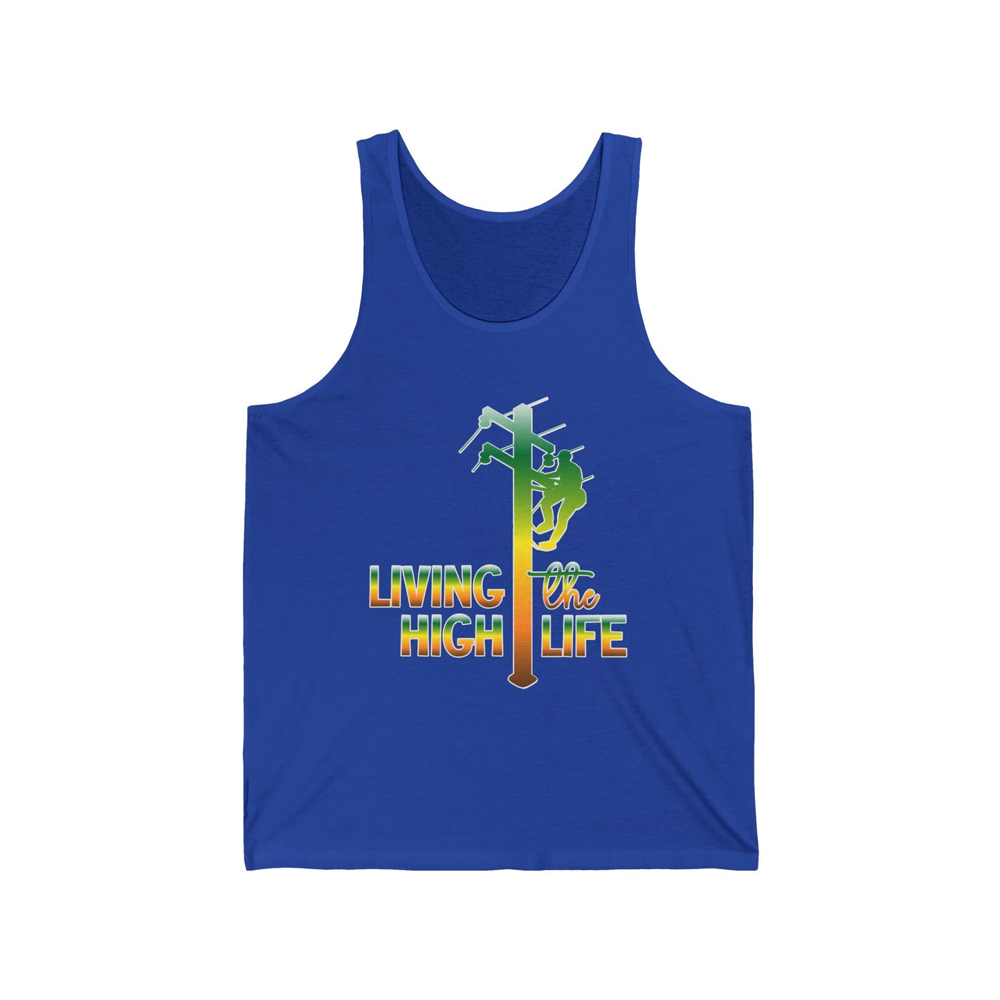 Lineman T-shirt - living the high life - gradient