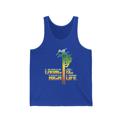 Lineman T-shirt - living the high life - gradient