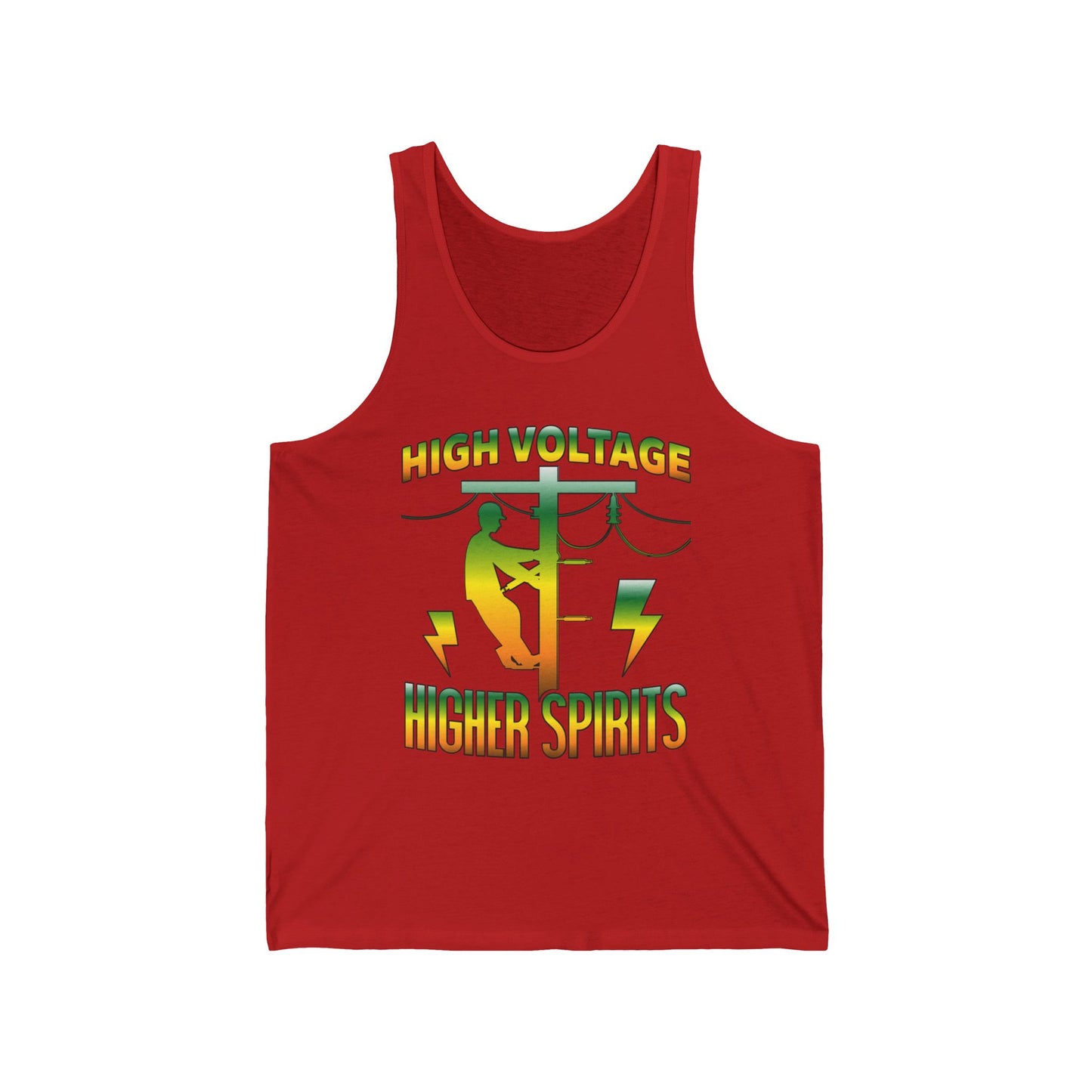 Lineman Tank - High Voltage Higher Spirits-gradient